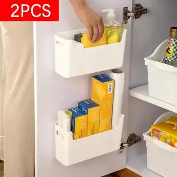 1/2 шт. Пластиковый контейнер для хранения на кухне, органайзер для холодильника, ящик для хранения фруктов и овощей, кухонный домашний органайзер