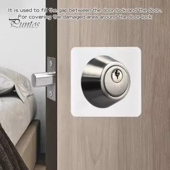 1/2 шт. пластины для дверных ручек самоклеящиеся устойчивые к царапинам простые в установке накладки для дверных ручек крепежные ремонтные пластины 1pc чёрный
