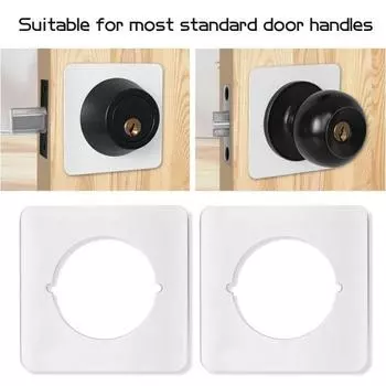 1/2 шт. пластины для дверных ручек самоклеящиеся устойчивые к царапинам простые в установке накладки для дверных ручек крепежные ремонтные пластины 1pc чёрный