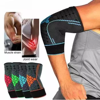 1/2 шт., поддержка локтя с ремешком, компрессионный рукав, поддержка руки, регулируемая для женщин, бегущих, баскетбольных, облегчения боли S