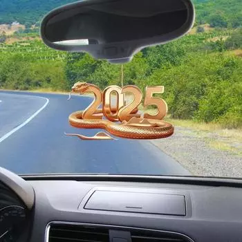 1/2 шт. подвеска в виде змеи для автомобиля, акриловые рождественские подвесные украшения на Новый год, милый узор для подарочной коробки, украшение, универсальная подвеска для сумки, окна, офиса 1pc