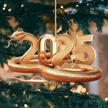 1/2 шт. подвеска в виде змеи для автомобиля акриловые рождественские подвесные украшения на Новый год милые 1pc