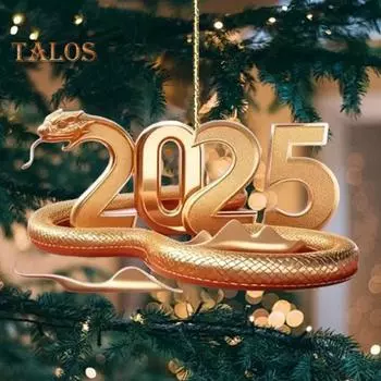 1/2 шт. подвеска в виде змеи для автомобиля, акриловые рождественские подвесные украшения на Новый год, милый узор для подарочной коробки, украшение, универсальная подвеска для сумки, окна, сада 1pc