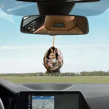 1/2 шт. подвески в виде пасхального кролика, подвесные украшения с шнурком, легко повесить, очаровательно 1pc