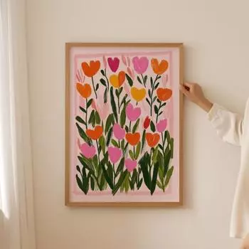 1/2 шт. Полевой букет цветов Ботанический Абстрактный Холст Принт Постер Современные Эстетические Художественные Принты Домашний Декор Настенное Искусство Постеры 21cm30cm NoFrame