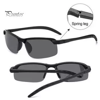 1/2 шт. поляризованные солнцезащитные очки с защитой от ультрафиолета в стиле ретро без оправы линзы из поликарбоната пластиковая оправа для дневного и ночного использования защита от солнечного света очки для отдыха на пляже чёрный