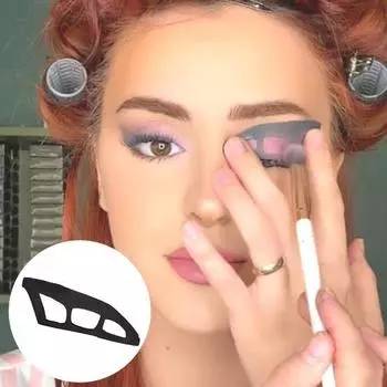 1/2 шт. Помощник для макияжа глаз Женский инструмент для теней для век Шаблон для подводки глаз Трафарет для подводки глаз Нанесение теней для век 1pc