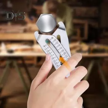 1/2 шт., портативный метрический имперский прибор для проверки резьбы с брелком, скользящая ручка, идентификатор винта, сверхпрочный точный болт из нержавеющей стали с гайкой 1pc серебряный