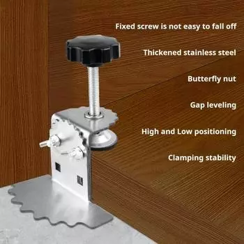 1/2 шт. Позиционер для установки дверцы шкафа, гибкая регулировка высоты, удобное для пользователя приспособление для установки дверцы шкафа 1pc