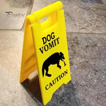 1/2 шт., предупреждающий знак о рвоте у собак и кошек, для сада, газона, черного котенка, щенка, предупреждающий знак о рвоте, для ванной, домашнего офиса, рабочего стола, для домашних животных A