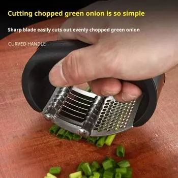 1/2 шт., пресс для чеснока из нержавеющей стали, рокер, профессиональные кухонные гаджеты, мясорубка, сверхмощная дробилка 1pc with Finger Guard+Brush