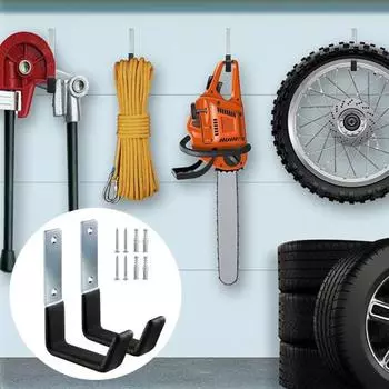 1/2 шт. прочные настенные крючки прочные несущие нагрузку нержавеющие простые в установке гаражные крючки для хранения настенные стойки S 1pc