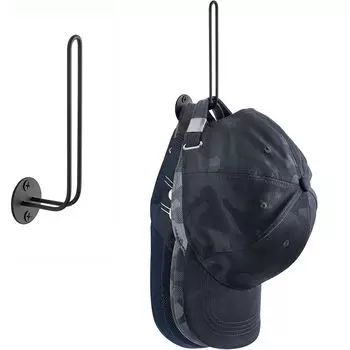 1/2 шт. прочный держатель для кепок металлический крючок для хранения бейсболок антикоррозийная вешалка для шляп спальня black-1pcs