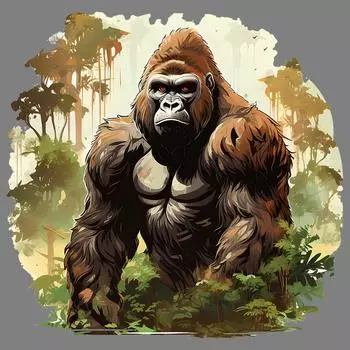 1/2 шт., прочный утюг Gorilla на переводе, мультяшный зверек, куст, легко печатается бытовыми утюгами, пленка с утюгом, для курток, толстовок