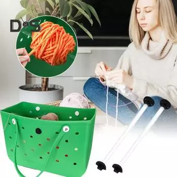 1/2 шт. прозрачный акриловый держатель пряжи прочный пляжный мешок с отверстиями пряжа прялка органайзер швейные инструменты вязание крючком аксессуары подарок любителям рукоделия 2pcs