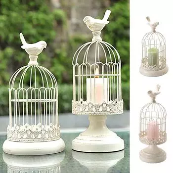 1/2 шт. Птичья Клетка Фонари Декор Птичья Клетка Подсвечники Декоративные Подсвечники Птичья Клетка S чёрный