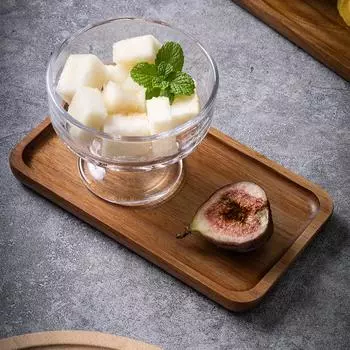 1/2 шт японская акация деревянный поднос кухонный бытовая тарелка для фруктов креативная посуда многофункциональный поднос поднос для чашек