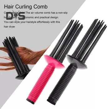 1/2 шт. расческа для завивки волос, щетка для объема воздуха, пластик предотвращает повреждение волос, противоскользящая ручка, прическа «сделай сам», инструмент для укладки вьющихся волос, расческа-рулон для завивки волос, пушистая чёрный