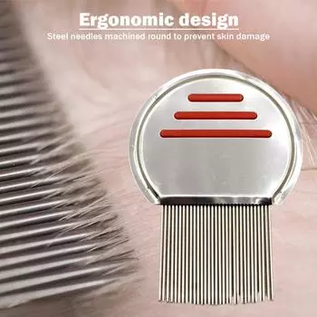 1/2 шт., расческа из нержавеющей стали от блох, расчески от вшей и вшей, расчески от гнид, расчески от блох для собак и кошек, расческа с резьбой, зуб для груминга