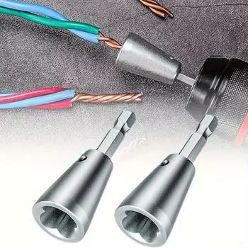 1/2 шт., разъем для электрической дрели, кабель для электрической дрели, инструмент для быстрой зачистки проводов, инструмент для зачистки проводов без гайки под напряжением 1Pcs