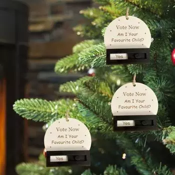 1/2 шт. Раздвижные весы шутка рождественское украшение забавное деревянное раздвижное рождественское безделушка рождественская елка подвеска 1pc