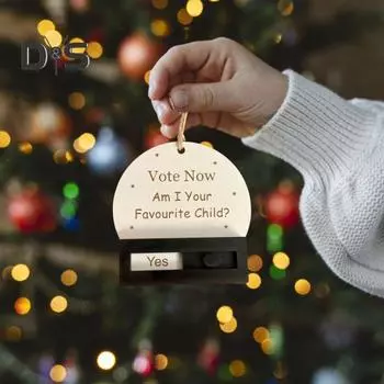 1/2 шт. Раздвижные весы шутка рождественское украшение забавное деревянное раздвижное рождественское безделушка рождественская елка подвесное украшение 1pc