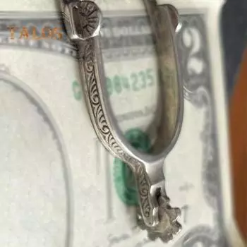 1/2 шт. Редкий ретро-западный зажим для денег Компактный персонализированный гравированный зажим для денег Западный тематический металлический зажим для денег Держатель для купюр 1pc