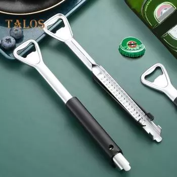 1/2 шт. регулируемая открывалка для консервных банок из нержавеющей стали для слабых рук, многофункциональный захват для крышек банок, портативная ручная открывалка для бутылок для домашней кухни 1pc