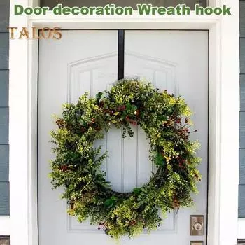 1/2 шт. Регулируемая вешалка для рождественских венков, устойчивая к коррозии, не требует сверления, выдвижная вешалка для двери, крючок для хранения 1pc чёрный