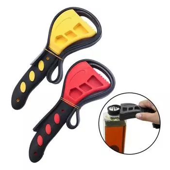 1/2 шт. Регулируемый ленточный ключ для масляного фильтра, сантехники, крана для раковины, инструмент для труднодоступных мест, эргономичная ручка, многоцелевой ленточный ключ, открывалка для бутылок E