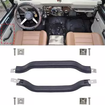 1/2 шт. Ремень для внутренней ручки двери автомобиля из нержавеющей стали, подходит для Jeep CJ-5 CJ-7 CJ-8 Wrangler YJ 55009801K 1pc