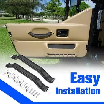 1/2 шт. Ремень для внутренней ручки двери автомобиля из нержавеющей стали, подходит для Jeep CJ-5 CJ-7 CJ-8 Wrangler YJ 55009801K 1pc