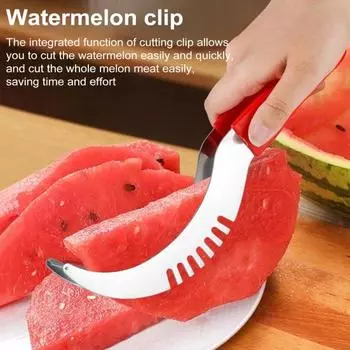 1/2 шт. резак для арбуза из нержавеющей стали, острое лезвие, фруктовая нарезка, легко чистится, кухонный помощник для фруктов дыни, дракона 2pcs