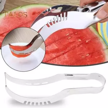 1/2 шт. резак для арбуза из нержавеющей стали, острое лезвие, фруктовая нарезка, легко чистится, кухонный помощник для фруктов дыни, дракона 2pcs