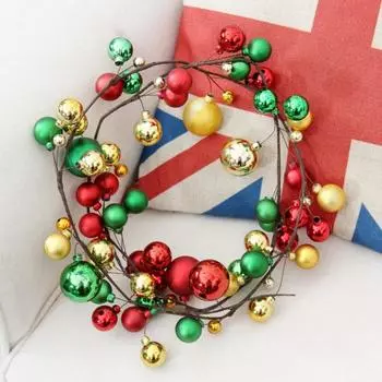 1/2 шт. Рождественская гирлянда из шаров, украшения, небьющиеся рождественские безделушки, гирлянда, подвесной декор для домашнего офиса, праздничное украшение 1pc разноцветный