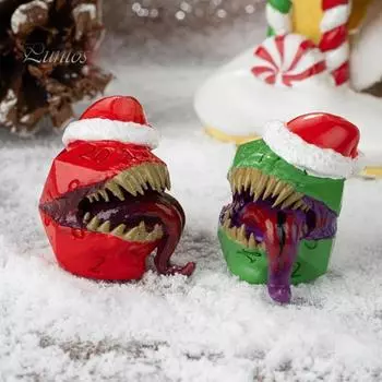 1/2 шт. Рождественская шапка с игральными костями «Инопланетяне», смоляная шапка Санты, игральные кости, украшение, прочные многосторонние игровые кости для детей и взрослых, семейная вечеринка, игровой реквизит A