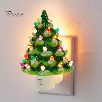1/2 шт. Рождественские елочные ночники с выключателем ВКЛ/ВЫКЛ. Многоцветные декоративные елочные ночники для рождественской елки праздничное украшение 1pc