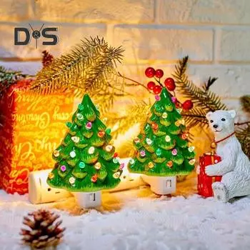 1/2 шт. Рождественские елочные ночники с выключателем ВКЛ/ВЫКЛ. Многоцветные декоративные елочные ночники для рождественской елки праздничное украшение 1pc