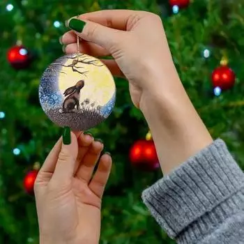 1/2 шт. Рождественские украшения в виде животных, расписанные вручную рождественские украшения в виде животных, акриловые украшения в виде животных A