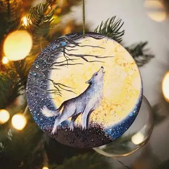 1/2 шт. Рождественские украшения в виде животных, расписанные вручную рождественские украшения в виде животных, акриловые украшения в виде животных для рождественской елки, праздничные украшения A