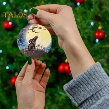 1/2 шт. Рождественские украшения в виде животных, расписанные вручную рождественские украшения в виде животных, акриловые украшения в виде животных для рождественской елки, праздничные украшения A