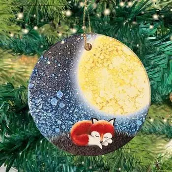 1/2 шт. Рождественские украшения в виде животных, расписанные вручную рождественские украшения в виде животных, акриловые украшения в виде животных A