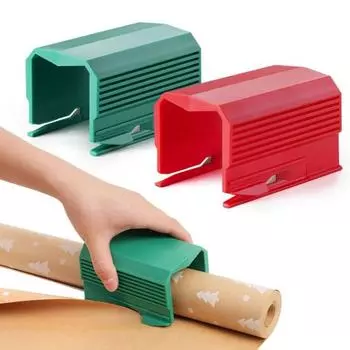 1/2 шт. рождественский резак для упаковочной бумаги, многоцветный, практичный, с двумя лезвиями, резак для упаковочной бумаги, подарочные упаковочные принадлежности