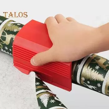 1/2 шт. рождественский резак для упаковочной бумаги, многоцветный, практичный, с двумя лезвиями, резак для упаковочной бумаги, подарочные упаковочные принадлежности красный