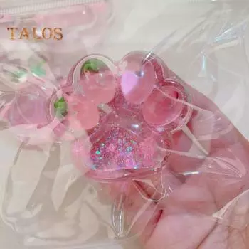 1/2 шт., розовая клубника, кошачья лапка, игрушка для снятия стресса, виноград, кошачья лапка, сжимающая щипок, сенсорная игрушка для детей и взрослых, мягкий мячик TPR, игрушка-коготь для снятия стресса 1pc Strawberry