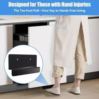 1/2 шт. ручка для ножки мусорного шкафа, прочная металлическая, без помощи рук, с креплением на винтах 1pc