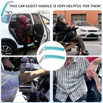 1/2 шт., ручка для помощи в двери автомобиля для пожилых людей, нескользящая, переносная, ручка для помощи в передвижении сидя и стоя, ручка-защелка для двери автомобиля для пожилых людей, подарок 1pc синий