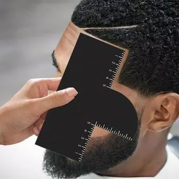 1/2 шт. Шаблон для укладки мужских волос, улучшение цвета, парикмахерская карта с индикатором измерения, руководство по подбору линий роста волос для мужчин, шаблон для стрижки волос 1pc