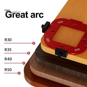 1/2 шт. Шаблоны для фрезерования угловых радиусов R10 R15 R20 R25 R30 R35 R40 R50 из алюминиевого сплава, быстросъемные шаблоны для фрезерных фрез со съемным зажимом для A