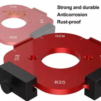 1/2 шт. Шаблоны для фрезерования угловых радиусов R10 R15 R20 R25 R30 R35 R40 R50 из алюминиевого сплава, быстросъемные шаблоны для фрезерных фрез со съемным зажимом для A